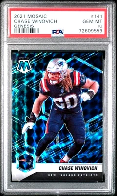 2021 Mosaic Chase Winovich SP Prizm Genesis #141 Patriots PSA 10 GEM MINT - Image 1 of 2