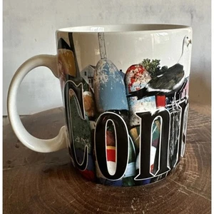 CONNECTICUT Becher Erhöhtes Relief Maritime Szene Übergröße Kaffee Möwe Hummer - Bild 1 von 12