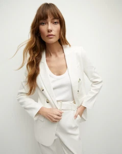 NWT $698 Veronica Beard Bexley Dickey Jacket in Off-White, size 2 - Picture 1 of 4