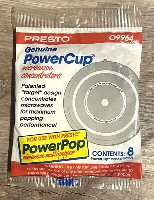 Concentradores de microondas Powercup genuinos Presto # 09964 paquete de 8 reemplazos Foto 1 de 2