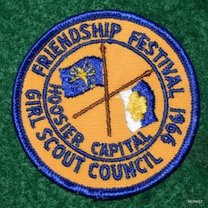 MÄDCHEN PFADFINDER AUFNÄHER - HOOSIER KAPITALRAT - KOSTENLOSER VERSAND - Bild 1 von 1