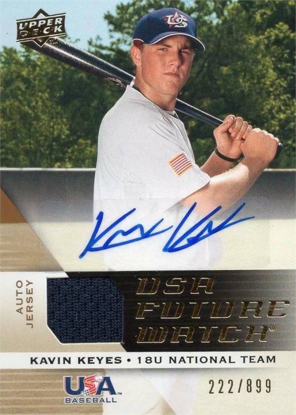 Kavin Keyes signed relic jersey patch baseball card 2009 Upper Deck #UFWA31 - Image 1 of 1