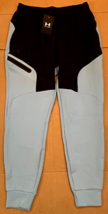 NWT $100 Under Armour Unstoppable Blue Fleece Joggers Pants 1379808 490 Size M - Picture 1 of 4