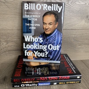 Bill O'Reilly HC Lot Of 3 Books - Factor, Who’s Looking Out 4 U …, No Spin Zone - Imagen 1 de 13