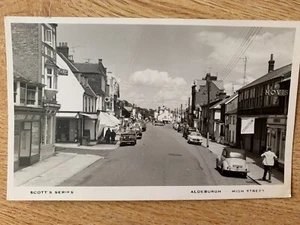 Vintage Postkarte - Scotts Serie Aldeburgh High Street Echtfoto RPPC Postkarte - Bild 1 von 2