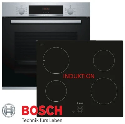 Herd Induktion Herdset Autark Bosch Einbau Backofen + Induktion Kochfeld - Bild 1 von 4