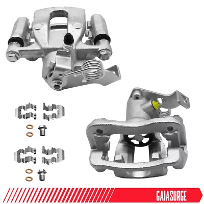 Pair Rear Brake Calipers w/ Bracket for 2012-2016 2017 Hyundai Accent 1.6L Foto 1 de 4