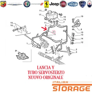 LANCIA Y 1.2 8V 16V TUBO SERVOSTERZO NUOVO ORIGINALE 46848710 46744704 - Imagen 1 de 1