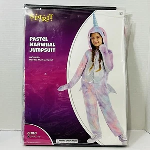 Spirit Pastel Narwhal Jumpsuit Child Girls Costume Size Small 4-6 - Picture 1 of 6