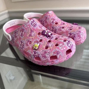 Sanrio Crocs Hello Kitty & Friends Classic Clog Men Sz 13 Slip On Pink RARE NEW - Picture 1 of 11