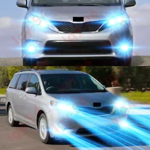 Combo faros LED + bombillas antiniebla GJ para Toyota Sienna 2011-2018 - 6 piezas 8000K - Imagen 1 de 12