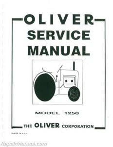 Oliver White 1250 Service Manual - Picture 1 of 1