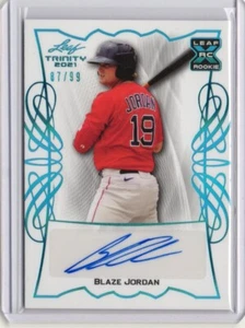2021 Leaf Trinity XRC Rookie Auto Blaze Jordan #/99 No. BABJ1 - BOSTON RED SOX - Bild 1 von 2