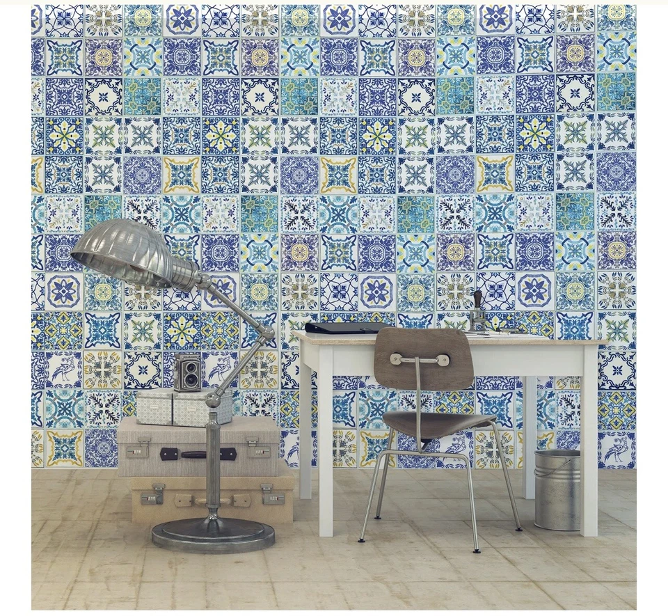 WALPLUS JUEGO DE 2 24 PIEZAS 5,9” Pegatinas Azulejos Peel & Stick WT 1519 Cielo Mediterráneo Foto 1 de 3