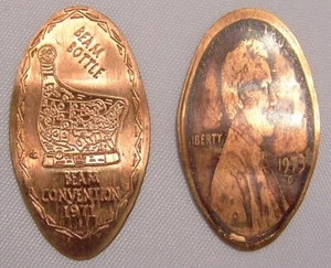 CRA-95: Vintage Elongated cent - BEAM BOTTLE on ELONGATED - BEAM CONVENTION 1971 - Picture 1 of 1