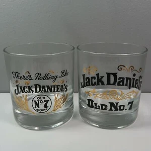 Jack Daniels Glasses Old No. 7 Set Of 2 Clear - Picture 1 of 6