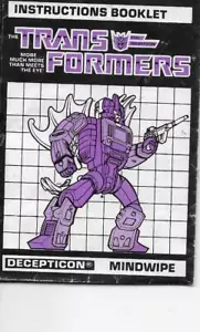 Transformers Originale G1 1987 Headmaster Mindwipe Istruzioni - Foto 1 di 1