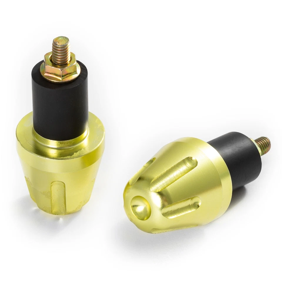 2x Contrappesi Universali Manubrio 17mm Stabilizzatori Moto Scooter Oro - Immagine 1 di 1