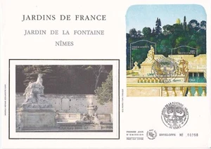 Enveloppe grand format 1er jour Soie 2005 Jardins de France Nîmes  - Bild 1 von 2