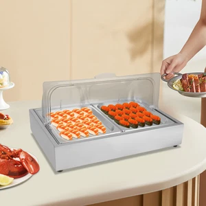 Ice Food Serving Display Tray, Buffet Cold Serving Display Tray, Cooling Food - Picture 1 of 19