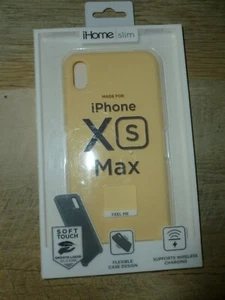 iHome Slim Apple iPhone XS MAX Case YELLOW Silk Silicone Soft Touch New - Picture 1 of 2