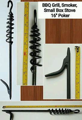 Parrilla de barbacoa, ahumador o estufa - Fire Poker MENOR de 26", hecha por un herrero Foto 1 de 4