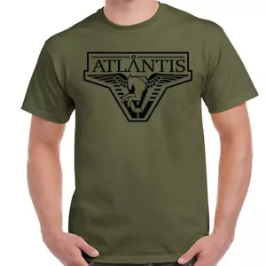 Camisa Stargate Atlantis Pegasus Logotipo Militar Verde Adulto - Imagen 1 de 1
