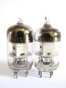 2 matched 1953 Sylvania 6AJ5 (6AK5,5654,6J1) SILVER PLATE Tubes - 28, 28, Min:14 - Picture 1 of 3