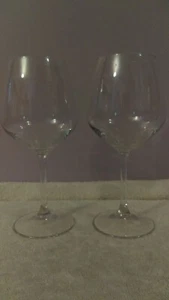 Bormioli Rocco set of 2 wine glasses watermarked 8 1/2" tall OH1489 - Picture 1 of 5