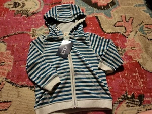 NEW NWT Me & Henry 2 3Y boys stripe blue gray hoodie toddler boy kids - Picture 1 of 3
