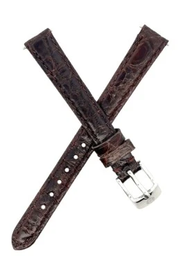 Michele Women's 12mm Dark Brown Alligator Leather Watch Band - Image 1 of 3