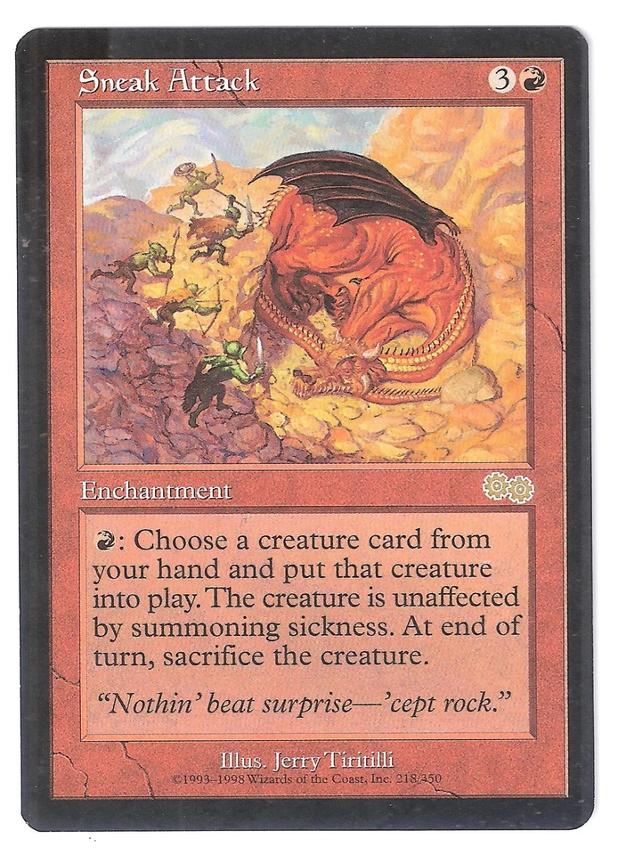 SNEAK ATTACK, URZA'S SAGA NM, MAGIC: THE GATHERING RARE - Image 1 of 1
