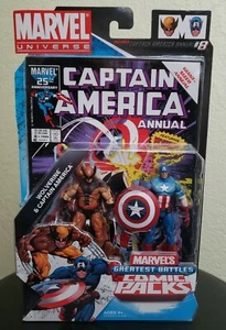 "Paquetes de cómics de Marvel Universe Greatest Battles WOLVERINE y Capitán América de 3,75" - Imagen 1 de 5