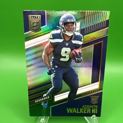 2022 Panini Donruss Elite - Green Rookie RC - Seahawks - Kenneth Walker III #110 - Image 1 of 4
