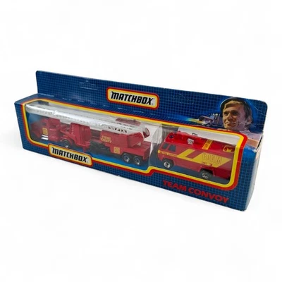 Matchbox 1987 Team Convoy TC1 Peterbilt Fire Set New Unpunched - Image 1 of 4