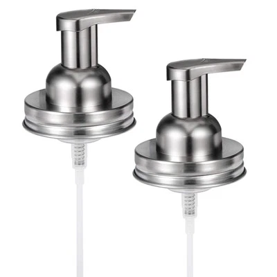 Mason Jar Foaming Soap Pump Dispenser Lids(2)-Rustproof Stainless Steel Lid - Image 1 of 4