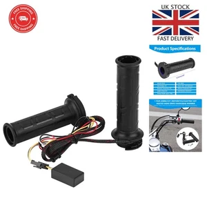 Ultimate Heated Motorcycle Grips - Universal Fit with USB & Voltmeter 12W-24W - Picture 1 of 11