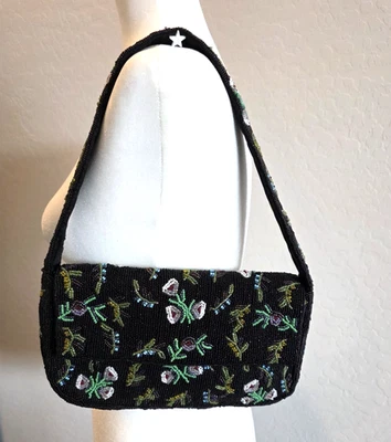 Valerie Steven's вручную бисером клапан застежки наплечная сумка - Изображение 1 из 4