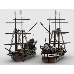 MOC-202552 Remake of Skull's Eye Schooner 6286 Pirate Ship Set 1676 Pieces - Picture 1 of 5