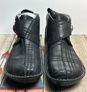 Stivaletto donna Alegria CAT-597 nero a quadri in pelle tg. 39/8,5 INDOSSATO UNA VOLTA! - Foto 1 di 11