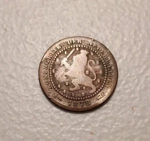 1878 Netherlands 1 Cent Coin - Picture 1 of 2