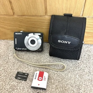 Sony Digital Camera Cybershot DSC-W50 6.0MP Black - With case and memory card - Picture 1 of 8