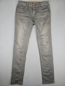Jeans Rock Revival donna 28x33 grigio Betty Easy skinny impreziosito strass - Foto 1 di 8