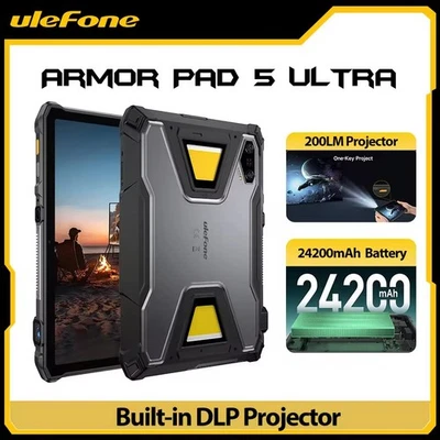 Ulefone Armor Pad 5 Ultra 5G Rugged Tablet Projector 11 inch 24200mAh 120W 64MP - Image 1 of 4