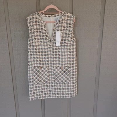 Mini Vestido Veronica Barba Nomi Cuadros Tweed Cambio Talla 8 Femenino Sin Mangas Foto 1 de 4