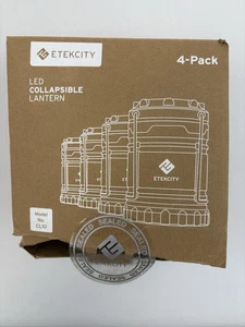 4 PACK LED CAMPING LANTERN, LED LANTERNS COLLAPSIBLE - 4 PACK BLACK - Picture 1 of 7