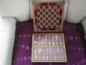 Marinakis Chess Board Set With Metal Greek Mythology Figures Complete VGC - Picture 1 of 4