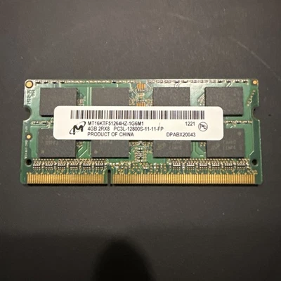 Micron MT16KTF51264HZ-1G6M1 PC3-12800 DDR3 1600MHz 4GB RAM Memory - Image 1 of 2