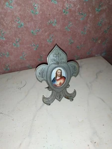 Vintage Standing Picture - Jesus Altar - Large Dollhouse - Handmade - Circa 1900 - Picture 1 of 2