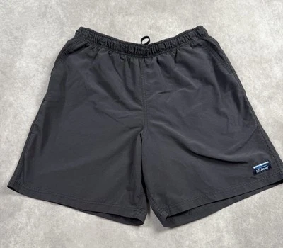 L.L. Bean Men's Sz L 7" Swim Shorts Trunks Hybrid Casual Outdoors Sports  Black - Image 1 of 4